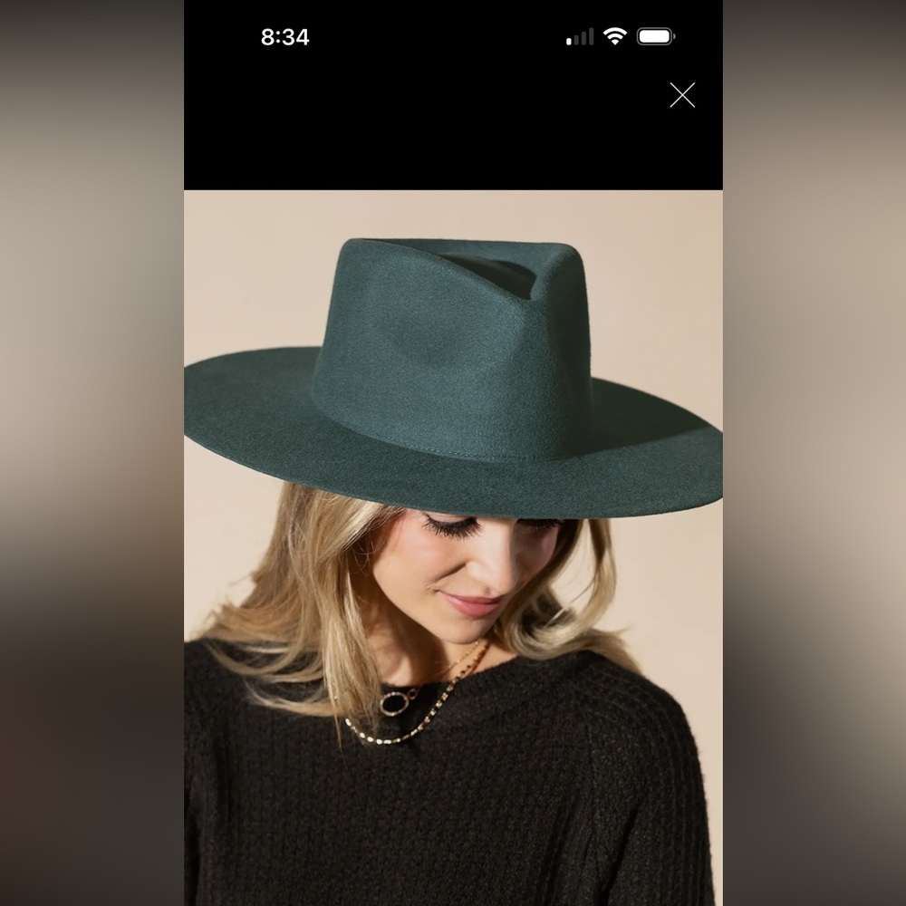 100% Australian Wool Tear Drop Fedora